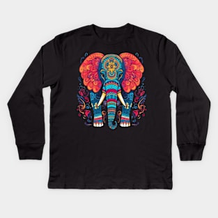 Elephant Valentine Day Kids Long Sleeve T-Shirt